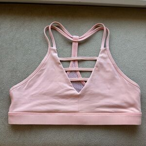 ZYIA Peach Grid Strappy Sports Bra
